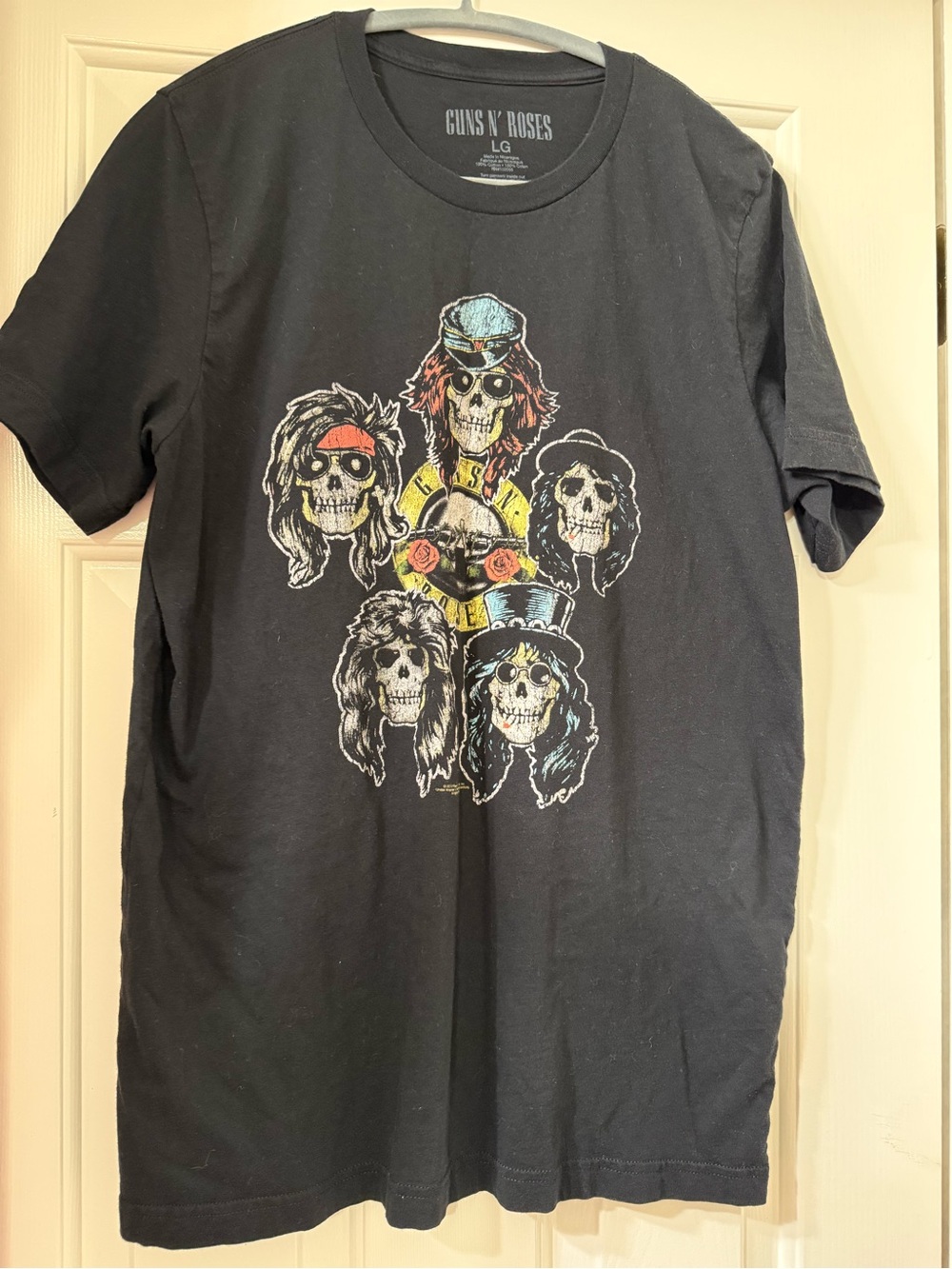 Guns N' Roses Black Graphic Band Tee - size Large